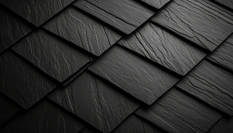 Close-up of Tile Roofing Materials